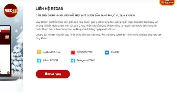 Liên hệ với Red88 nếu gặp sự cố đăng nhập 