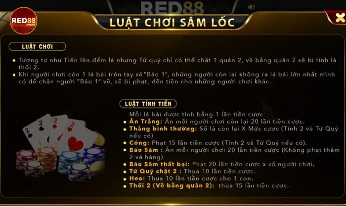 Luật chơi sâm Red88