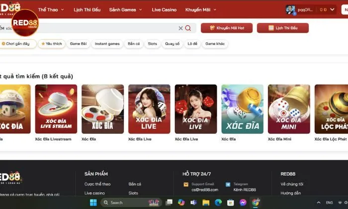 Xóc đĩa livestream Red88 là không gian giải trí số hoàn toàn mới